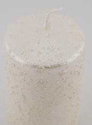 Vela Decorativa com Brilhantes - Branco Pérola