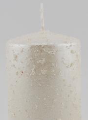 Vela de Natal com Brilhantes - Branco Pérola