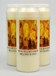 3 velas de novena a Nuestra Señora de l'Île Bouchard