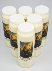 6 velas de novena a Santa Escolástica