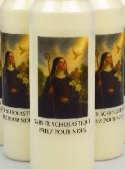 6 velas de novena a Santa Escolástica