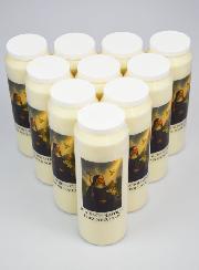 10 velas de novena a Santa Escolástica