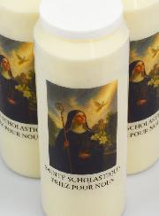 10 velas de novena a Santa Escolástica
