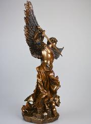 Estatua religiosa de San Miguel Arcángel en bronce - 37 cm
