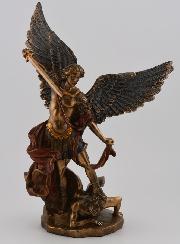 Estátua Religiosa de São Miguel Arcanjo em Bronze - 20 cm