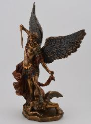Estátua Religiosa de São Miguel Arcanjo em Bronze - 20 cm