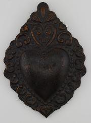 Ex-Voto de Parede Preto & Bronze - 15cm