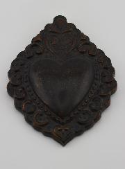 Ex-Voto de Parede Preto & Bronze - 15cm