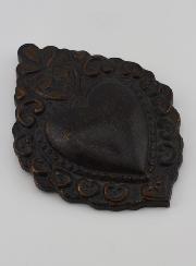 Ex-Voto de Parede Preto & Bronze - 15cm
