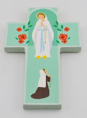 Cruz Infantil em Madeira - Nossa Senhora de Lourdes