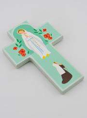 Cruz Infantil em Madeira - Nossa Senhora de Lourdes