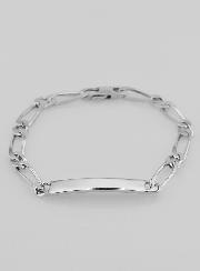 Pulseira de Batismo em Prata Rodiada - 18 cm