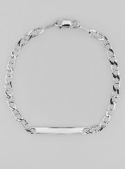 Pulseira de Batismo em Prata Rodiada - 18 cm