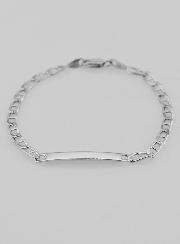 Pulseira de Batismo em Prata Rodiada - 18 cm