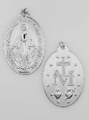 Medalha Milagrosa Prateada - 33mm