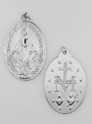 Medalha Milagrosa Prateada - 40mm