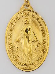 Medalha Milagrosa & Corrente Dourada - 40 mm