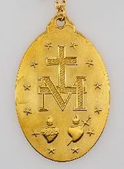 Medalha Milagrosa & Corrente Dourada - 40 mm
