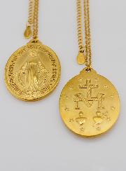 Medalha Milagrosa & Corrente Dourada - 40 mm