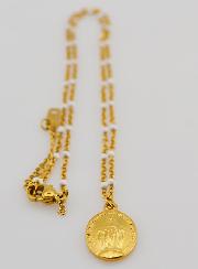 Colar com Contas Medalha Milagrosa - Branco