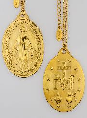 Colar  Medalha Milagrosa Dourado - 22 mm