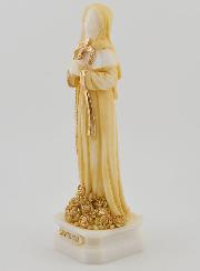 Estátua de Santa Rita em Alabastro Colorido - 12cm