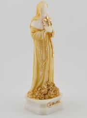 Estátua de Santa Rita em Alabastro Colorido - 12cm