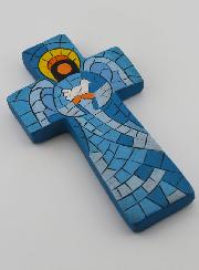 Cruz em Cerâmica Anjo da Paz - 15cm