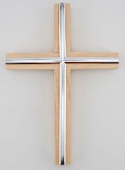 Crucifixo Ácer Acabamento Prateado - 20cm