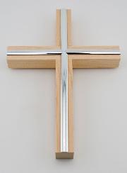 Crucifixo Ácer Acabamento Prateado - 20cm