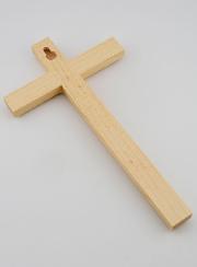 Crucifixo em Tília Natural - 22cm