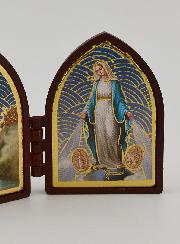 Ícone Díptico Mini - Nossa Senhora de Lourdes & Milagrosa