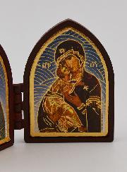 Mini díptico - Cristo Pantocrátor y la Virgen de Vladímir
