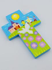 Cruz Infantil em Madeira - Sacerdote & Pomba