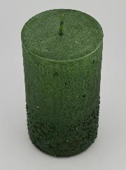 Vela decorativa con efecto pepita - Verde abeto