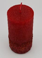 Vela decorativa con efecto pepita - Roja