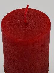Vela decorativa con efecto pepita - Roja