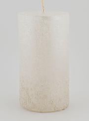 Vela decorativa con efecto pepita - Blanco perlado
