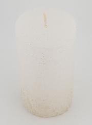 Vela decorativa con efecto pepita - Blanco perlado