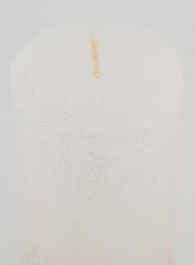 Vela decorativa con efecto pepita - Blanco perlado