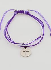 Pulseira Com Cruz - Violeta