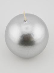 Vela Bola de Natal Redonda 8cm - Prata