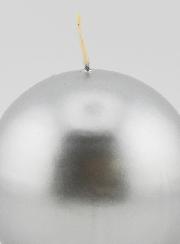 Vela Bola de Natal Redonda 8cm - Prata