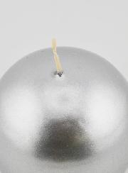 Vela Bola de Natal Redonda 8cm - Prata