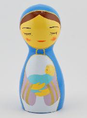 Estatueta Virgem com o Menino - 10cm