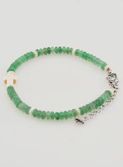 Pulseira Cruz & Pedras Verdes