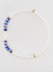 Pulseira Religiosa Pedra & Madrepérola - Azul