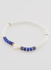Pulseira Religiosa Pedra & Madrepérola - Azul