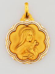 Medalla de Santa Teresita y San Cristóbal