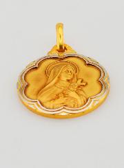 Medalla de Santa Teresita y San Cristóbal